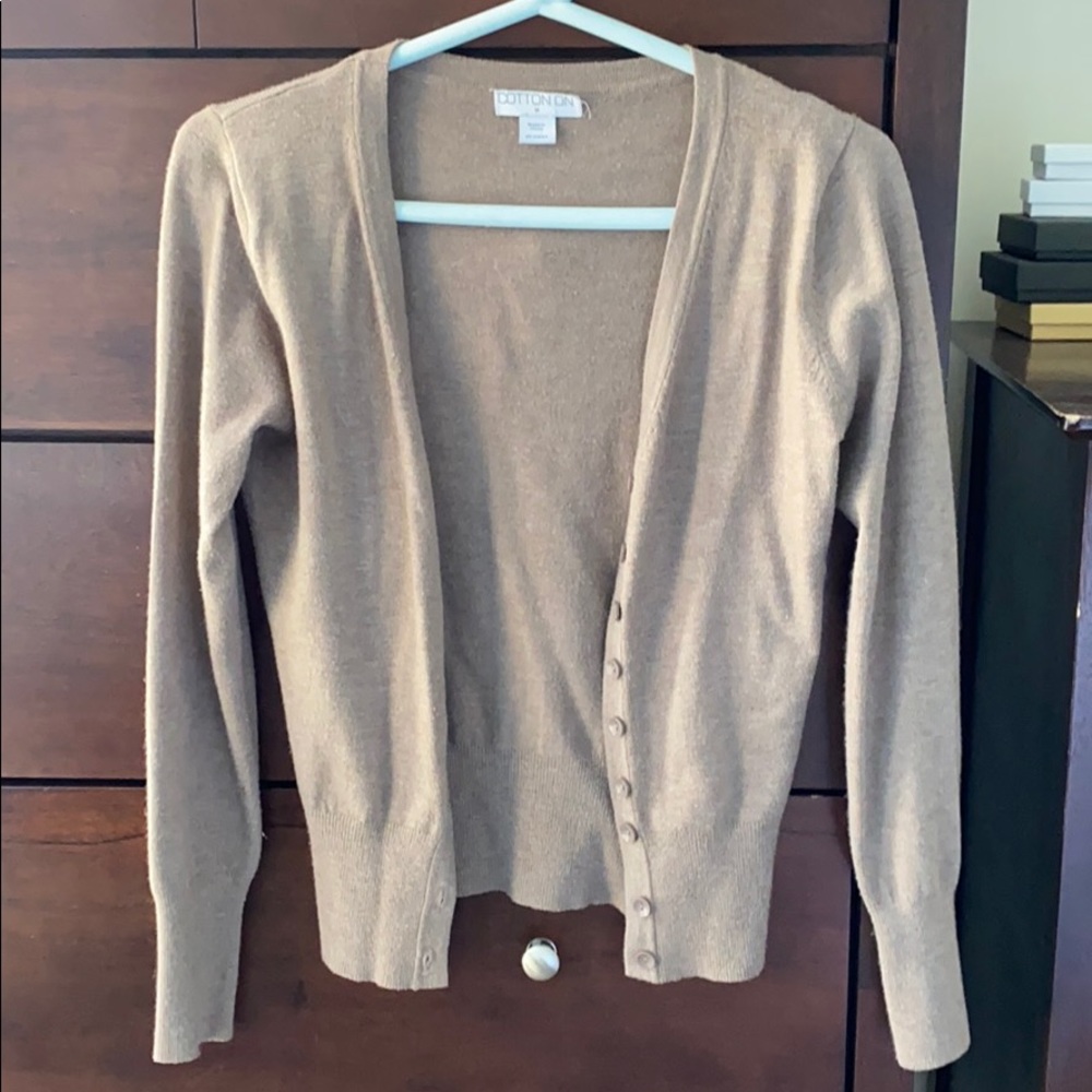 Tan Button Up Cardigan